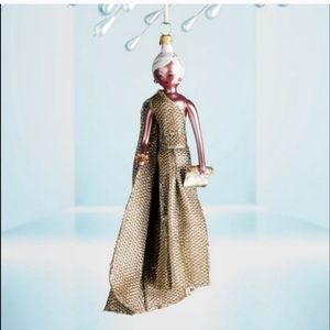 Soffieria De Carlini Lady with Gold Ornament Mouth Blown Glass BNWT SO Retired!